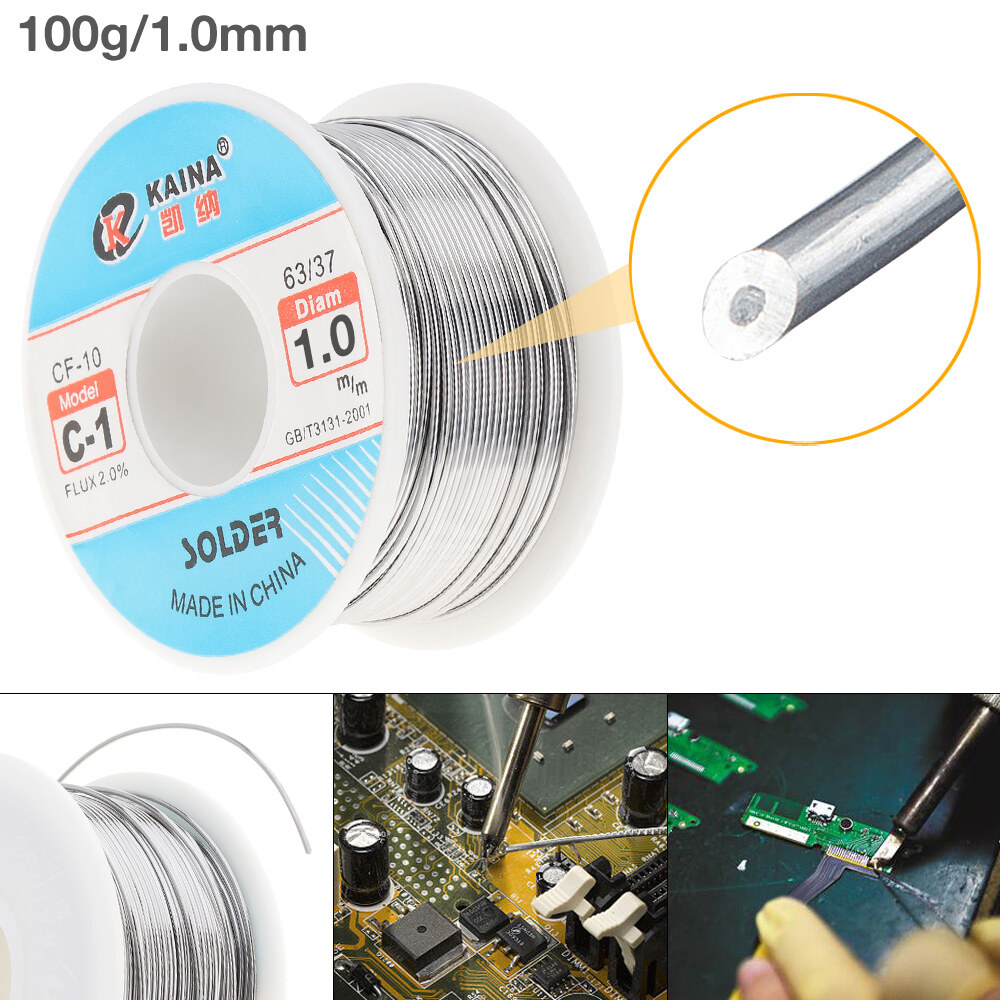 63/37 c-1 100g 1.0mm no clean rosin core solder tin wire reel electric soldering