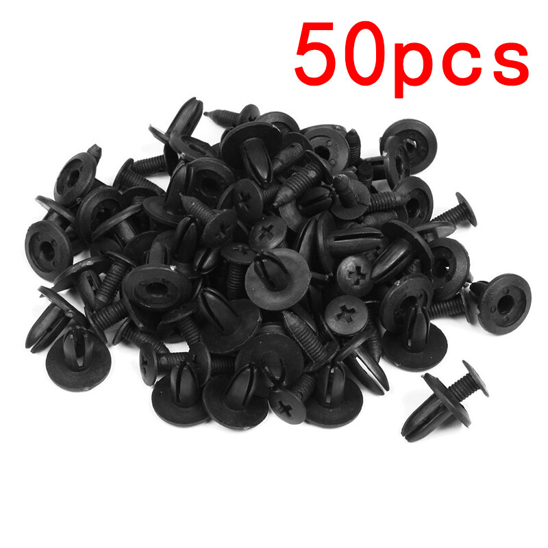 50pcs 6mm l? ?inh t��n nh?a fastener ??y clip ph??ng ti?n ? t? t?m ?p c?a v��ng b?o v? pa n? k?p fastener cho xe toyota ph? ki?n