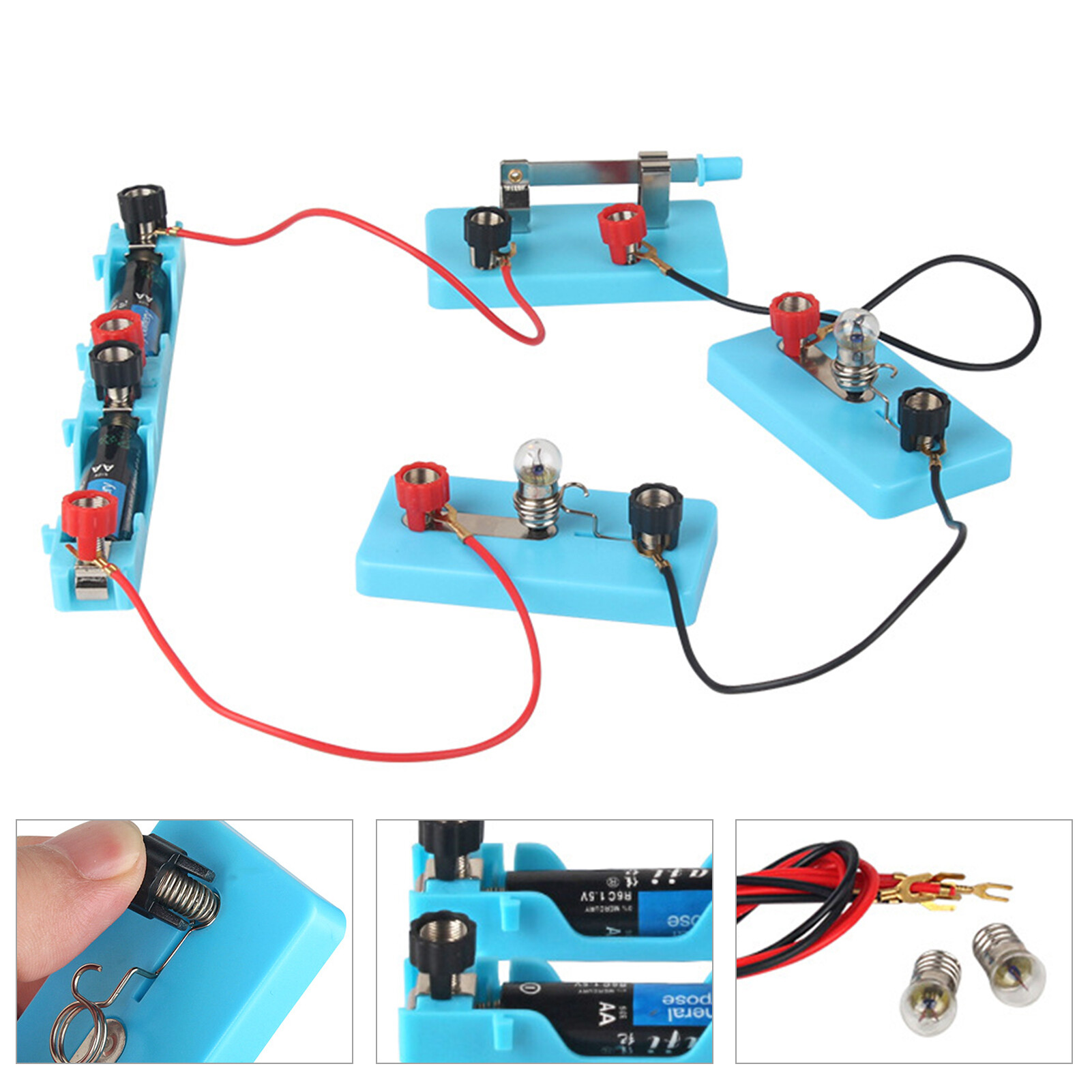 1 Set Educational Circuit Toy Creative Electrical Physics Science Lab Learning Circuit Kit for Children