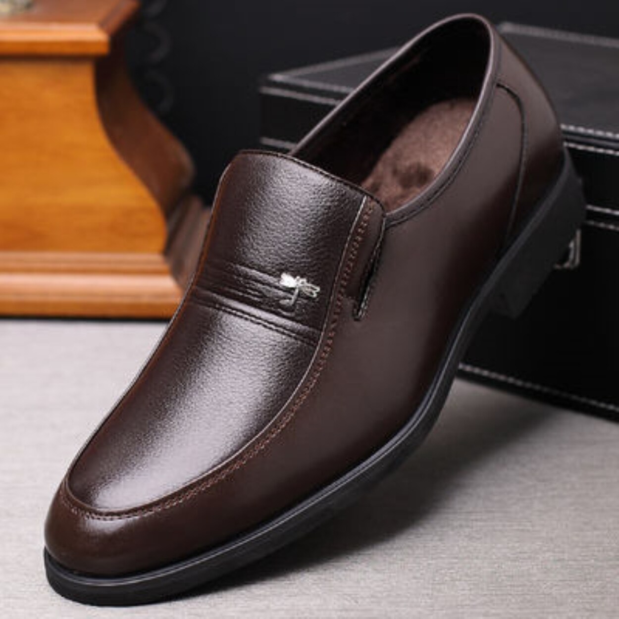 100 all cowhide Dragonfly men's leather shoes genuine leather business formal casual men's shoes breathable middle-aged and elderly dad's shoes