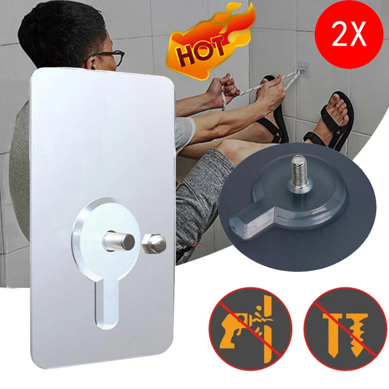 2pcs Punch-Free Non-Marking Screw Stickers Wall Picture Hook Invisible Traceless Hardwall Drywall Picture Hanging Kit
