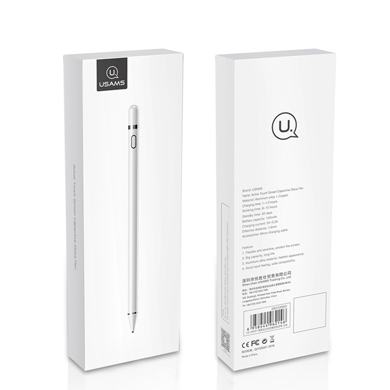 USAMS Stylus Pen for Android Universal Active Touch Screen Capacitive Stylus Pen for iPad/iPhone/Windows/Android tablet/Android Phone/Samsung/Huawei/Xiaomi