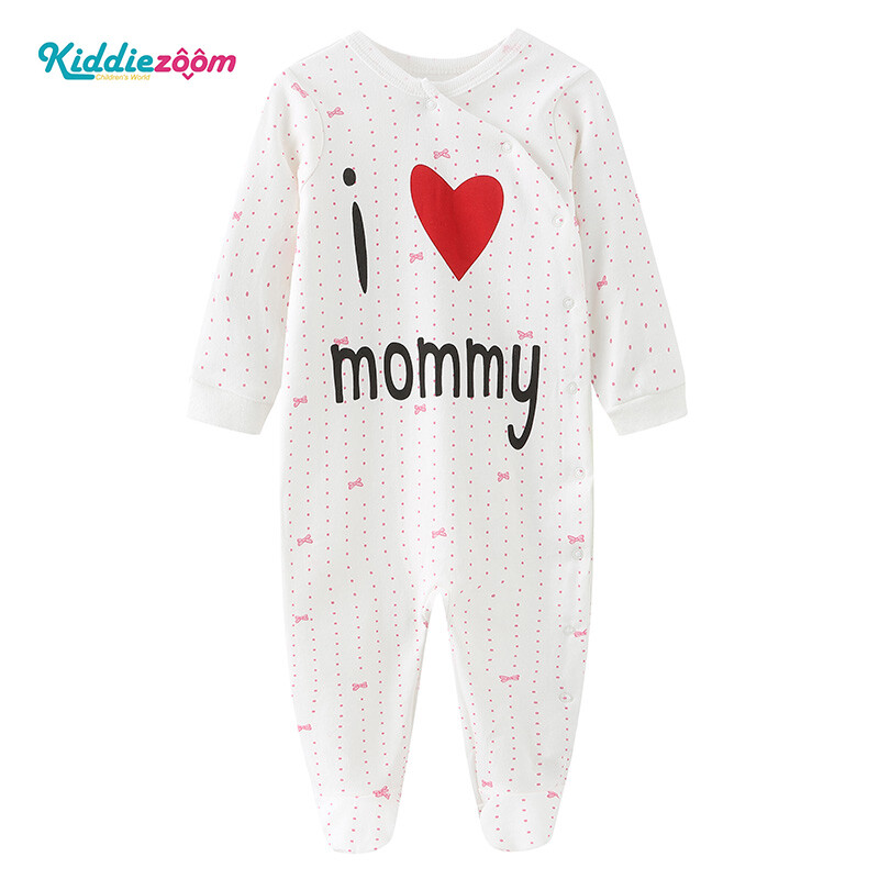 Kiddiezoom Newborn Baby Clothes Onesies Newborn Boys Girls Long Sleeve Romper i love daddy&mommy bebes Jumpsuit Bodysuits 100% Cotton