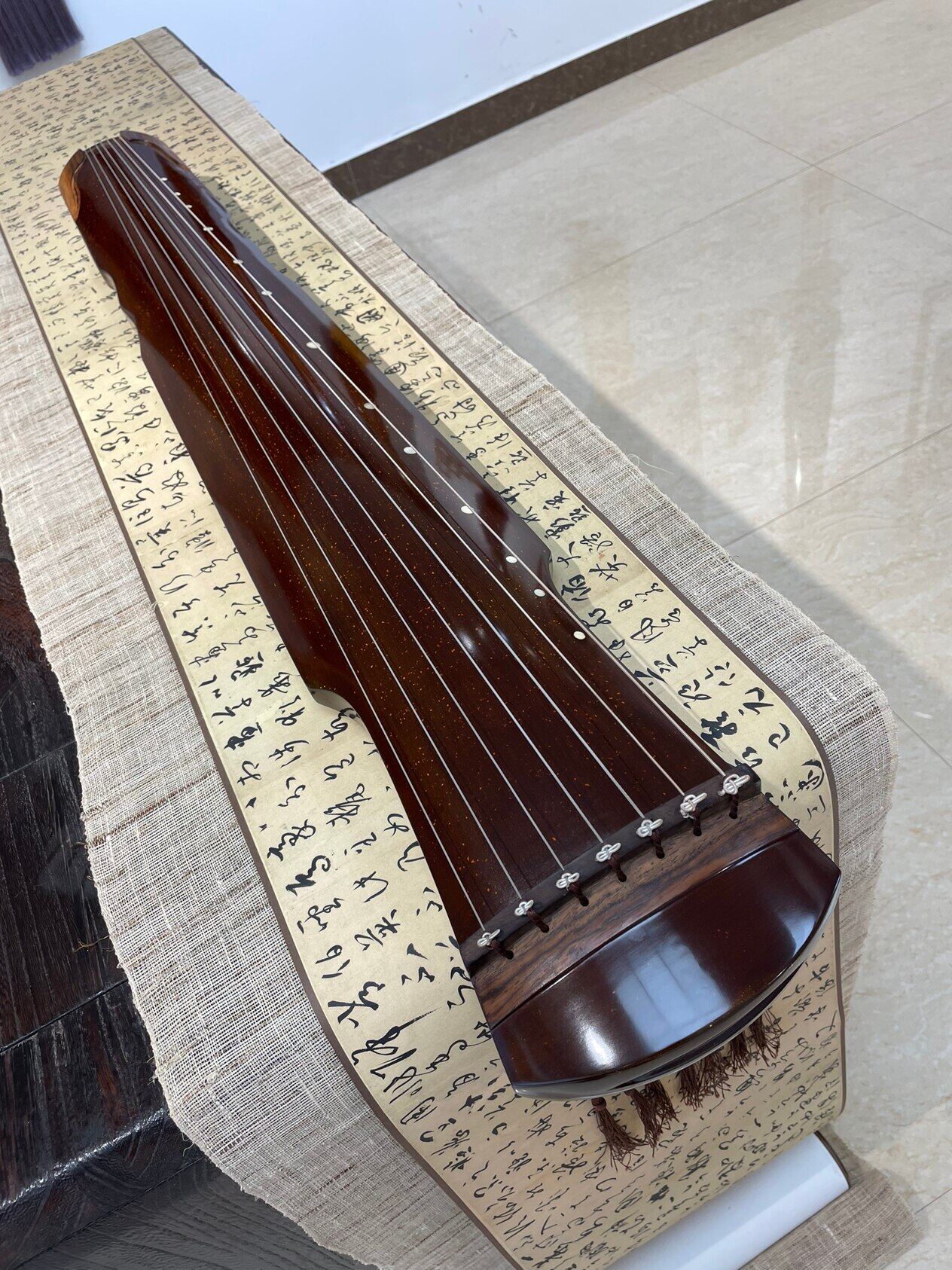 Shorty Chinese Guqin Fu Xi Type 98Cm Tall Mini Lyre Chinese 7 Strings