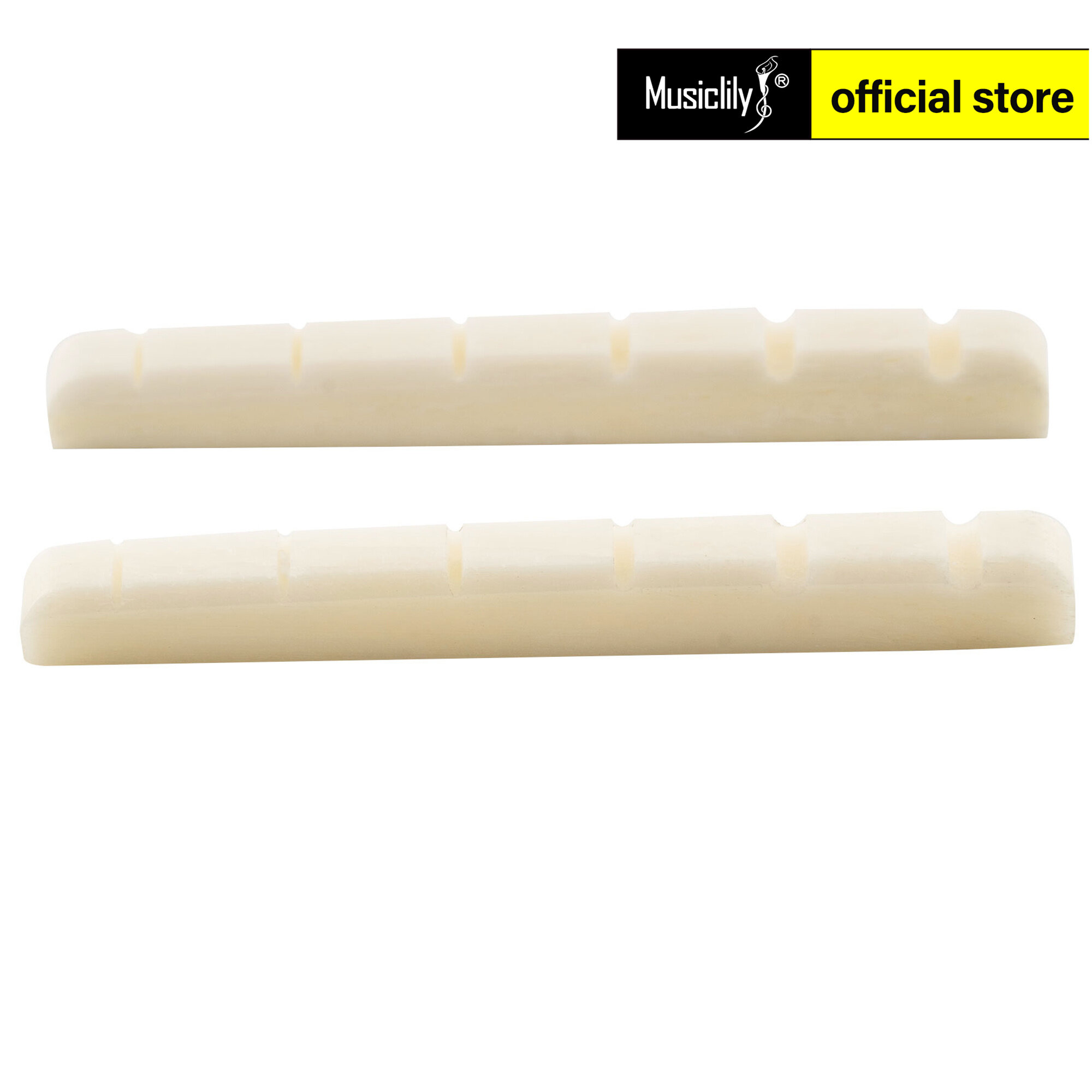 Musiclily 42mm Flat Bottom Bone Slotted Electric Guitar Nut for 6
