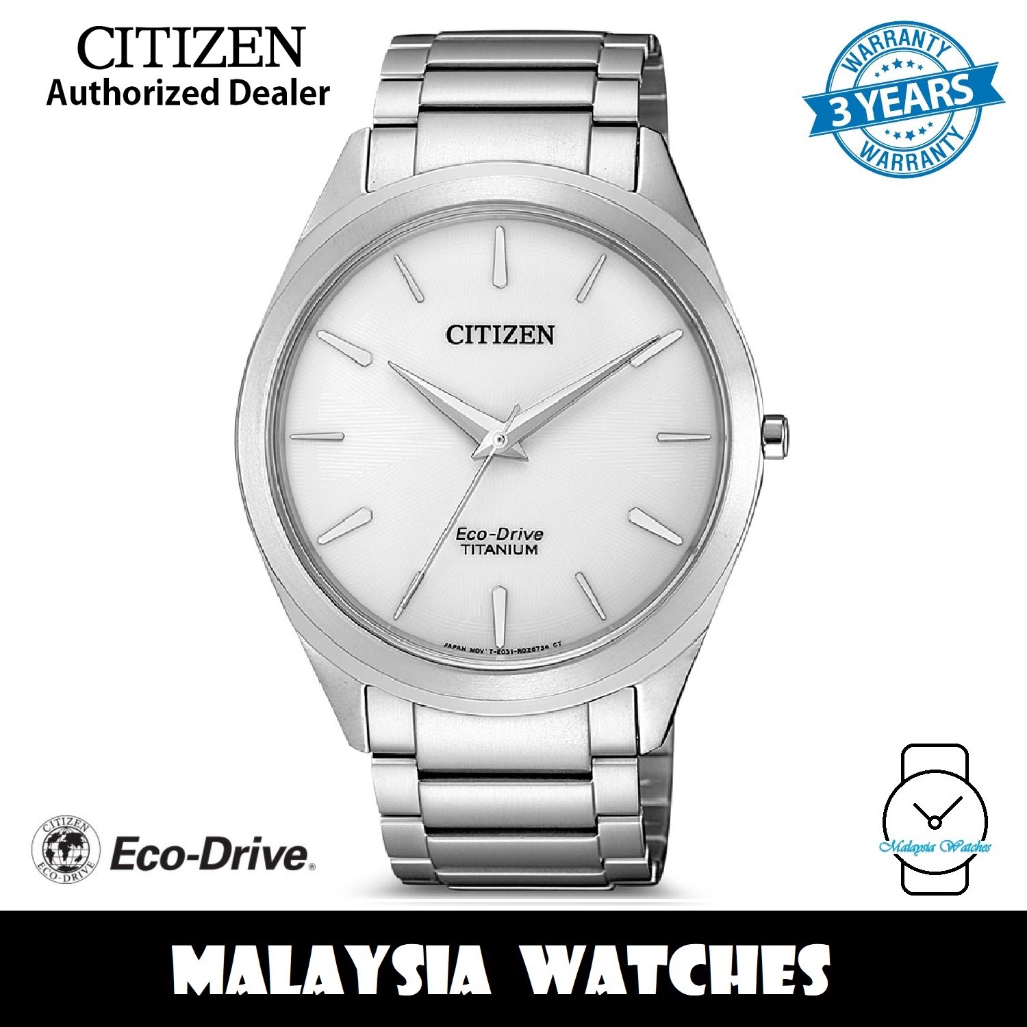 100% Original) Citizen BJ6520-82A Eco-Drive Super Titanium 