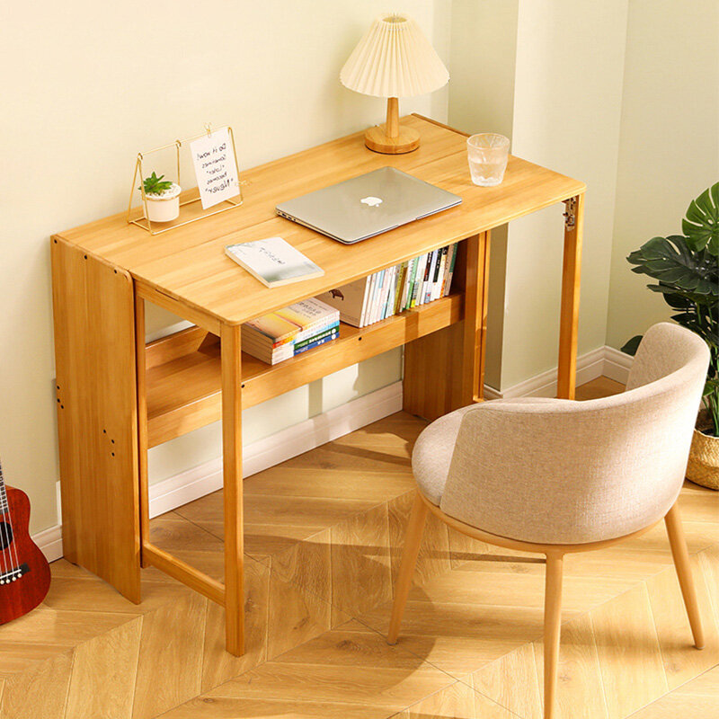 Folding desk computer desk desk student home small desktop solid wood bedroom bedside writing workbench