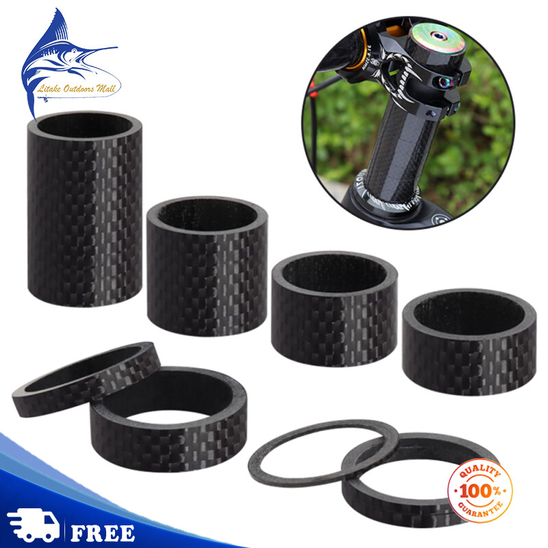 Litake Mountain Bike Handlebar Stem Washer Ring Carbon Fiber Headset Fork Spacers Bicycle Front Fork Accessories