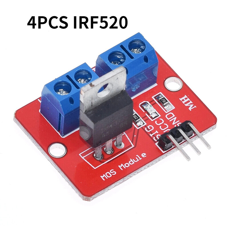 1pcs/4pcs 0-24v top mosfet button irf520 mos driver module for arduino mcu arm raspberry pi