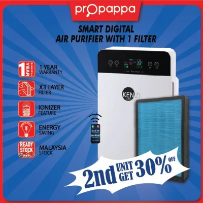 (Local 1 Year Warranty) Brand New Kenzi Indoor Air Purifier Anti PM25 with 3 Layers High Efficiency Filter