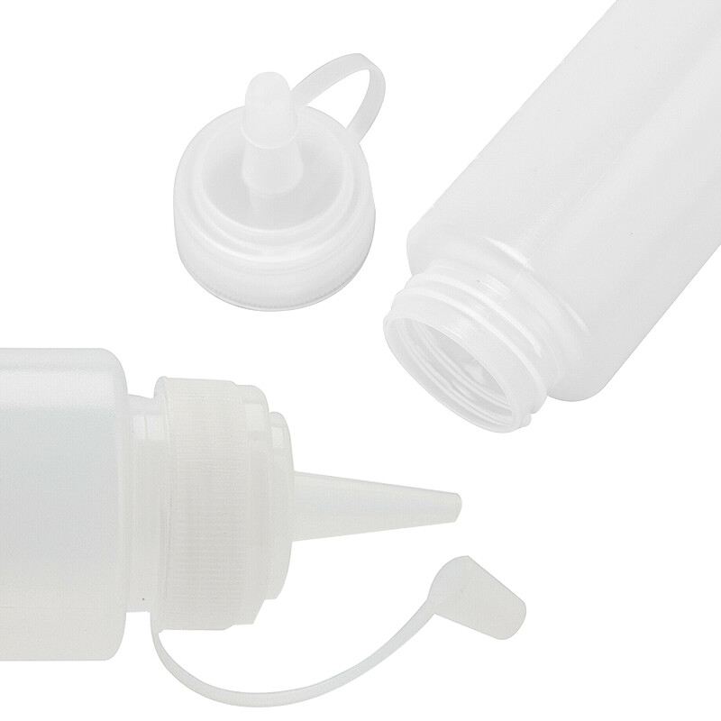 BOKALI 5PCS Plastic Clear Squeeze Squeezy Sauce Bottle Dispenser Bottles kitchen Tool