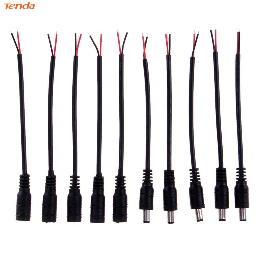 5pcs DC Connectors with Lock Buckle 5.5*2.1mm Male Female Jack Adapter