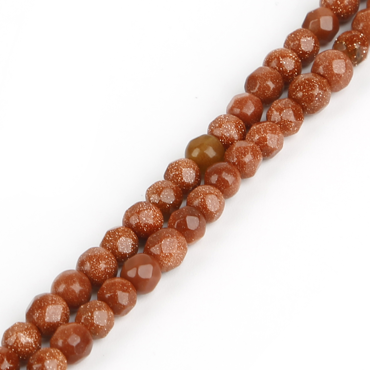 4/6/8/10mm Faceted Natural Stone Beads Synthetic Sandstone Loose Beads For Jewelry Making Fit DIY Necklace Bracelet About 15''/Strand (38cm)