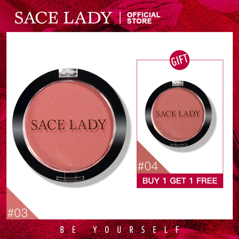 (Mua 1 Tặng 1) Phấn Má Mặt SACE LADY Trên Phấn Trang Điểm Phấn Má Phấn Nén Mỹ Phẩm Trang Điểm
