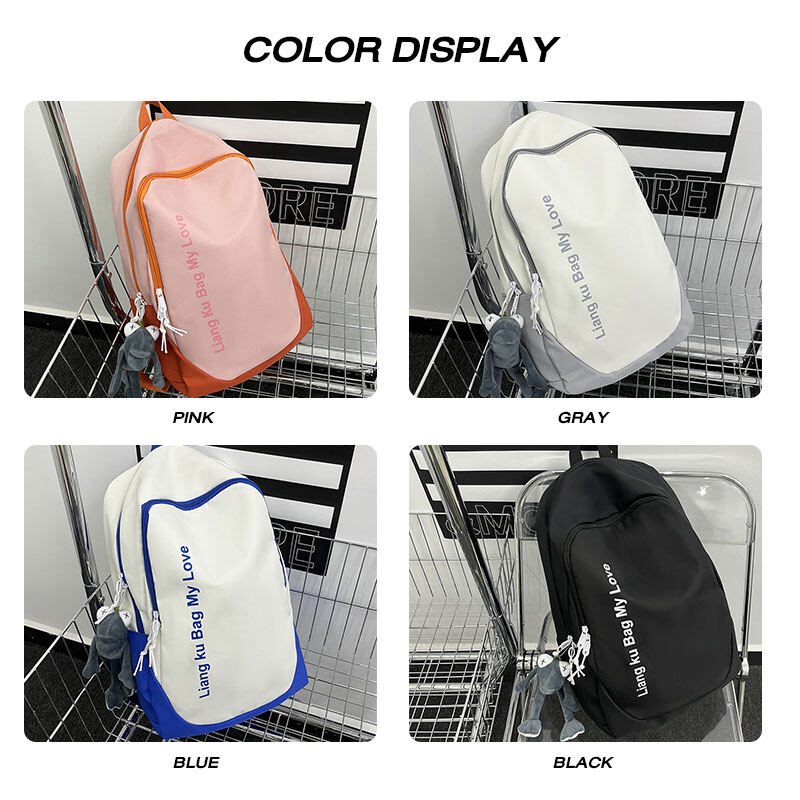 HS Student backpack fashion large capacity Korean version schoolbag letter printing nylon backpack