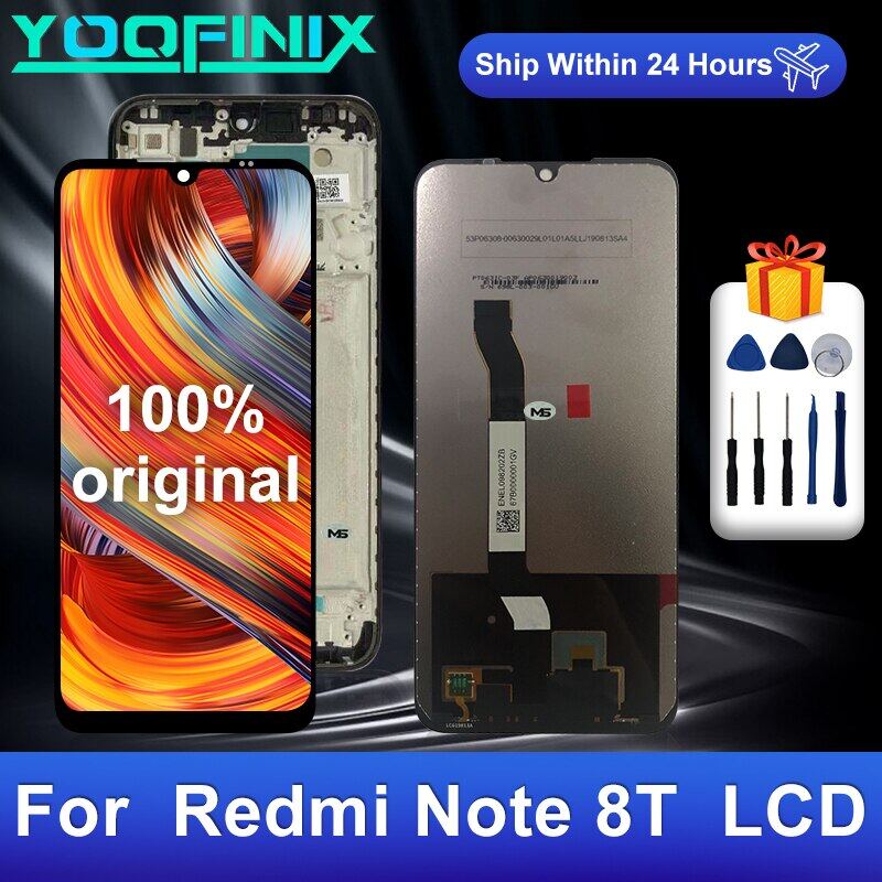 หน้าจอ LCD แบบสัมผัสสำหรับ Xiaomi Redmi Note 8T,ของแท้6.3 "ชิ้นส่วน ...