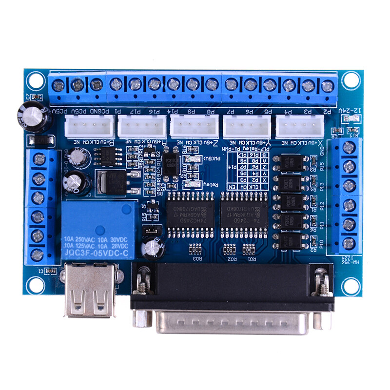 MACH3 CNC 5 axis interface breakout board for stepper motor driver CNC mill