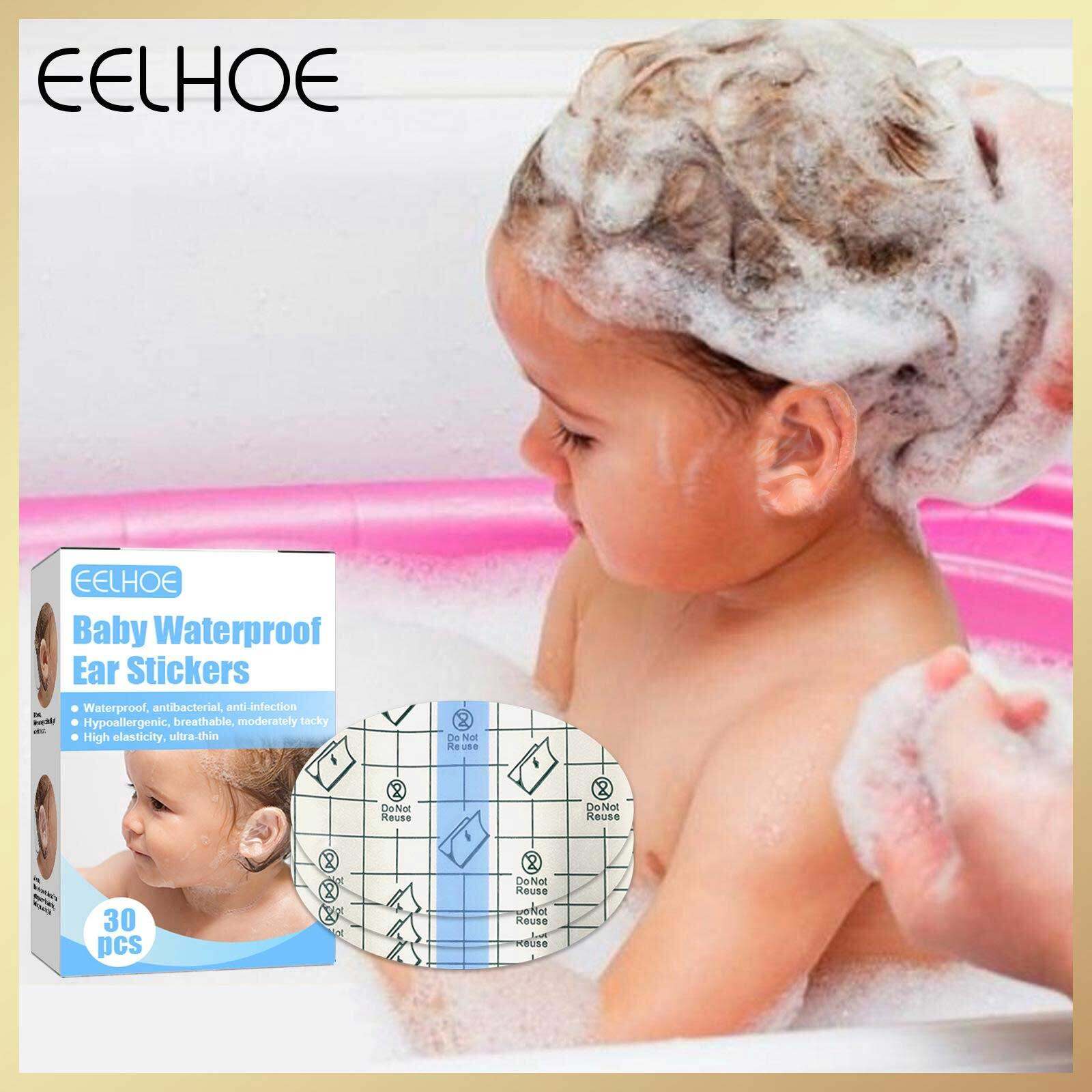 Eelhoe Baby Waterproof Ear Sticker Ear Protector Swimming Cover Caps Baby Swimming Bath Ear Protection Patch Shower Tools Children Bath Swimming Cover Cap Infant Newborn Ear Patches Ear Protector Waterproof Baby And Mother Product 30pcs