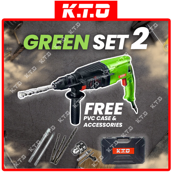 KTO Rotary Hammer 2-26 Power Impact Drill 26MM Mode Free