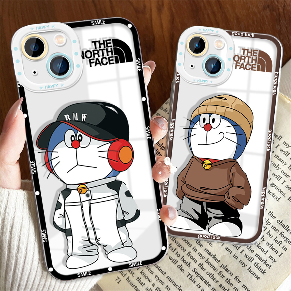 Hontinga Casing Case For Xiaomi Redmi Note 11T Pro+ Note 11S Note 11 Pro 5G 4G Note 8 Pro Note 9 Case Transparent Clear Case Anime Doraemon Soft Silicone Full Cover Camera Protection Shockproof Rubber Cases Back Cover Phone Casing Softcase For Girls