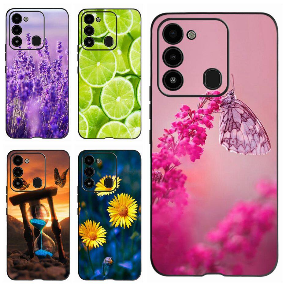 Phone Case For Tecno Spark 8C Case Luxury Painted Cover For Tecno Spark8C Soft Silicone Casing 6.6''