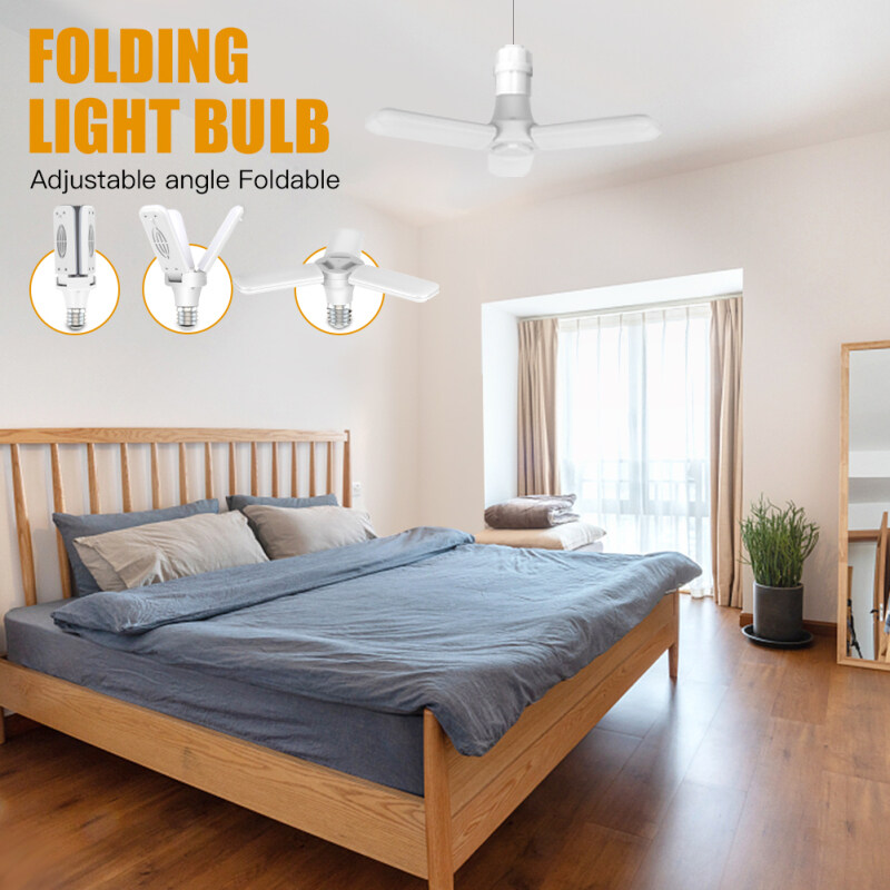 Bảng giá Sxzy【hai Loại】 1 Cánh Quạt Siêu Nhẹ Có Đèn LED Trần Gấp Được Đèn Led Gara Đèn Led Trần Nhà Để Xe Biến Dạng, Dành Cho Nhà Xưởng Trung Tâm Mua Sắm Trường Học/Nhà 30W/40W