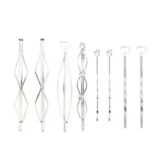 Withritty 8pcs Pearl Hair Clips Elegant Hair Barrettes Hair Pins