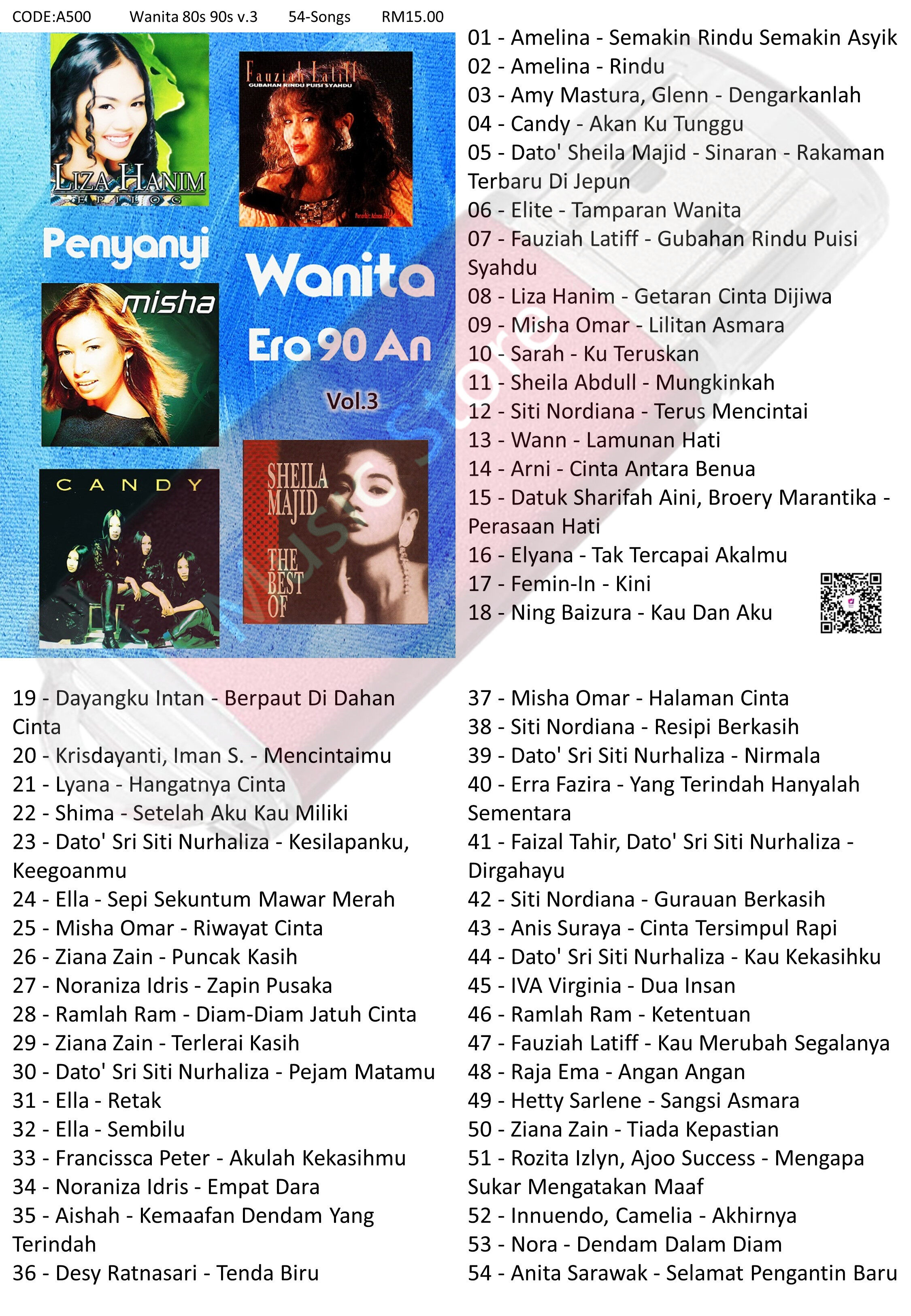 Pendrive Wanita 80s 90s v.3 Lagu lama Indon Melayu Usb Malay Song Music