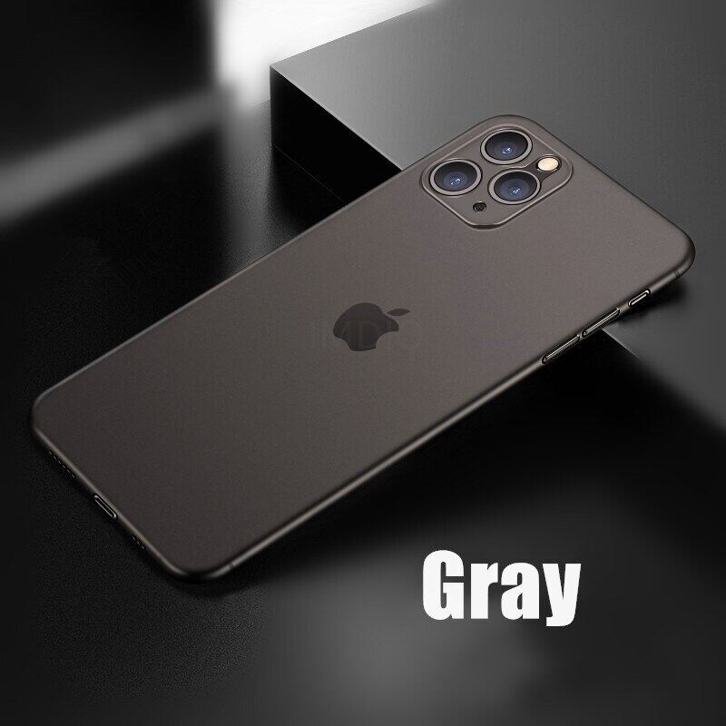 Ốp lưng điện thoại siêu mỏng bằng chất liệu PC cứng phù hợp cho điện thoại Iphone 11 Pro Max 6 6S 8 7 Plus X XS XR - INTL