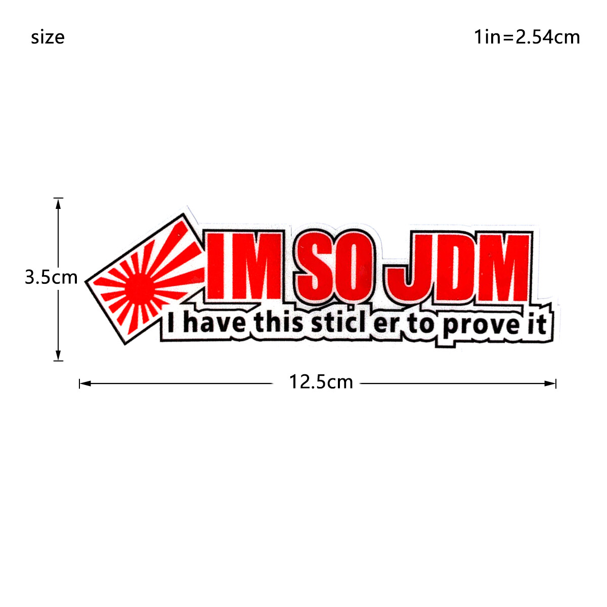JDM Logo Trend 3M Logo Sticker Motorcycle and Automobile Trend Modification Reflective Sticker Waterproof Sticker Helmet Decoration