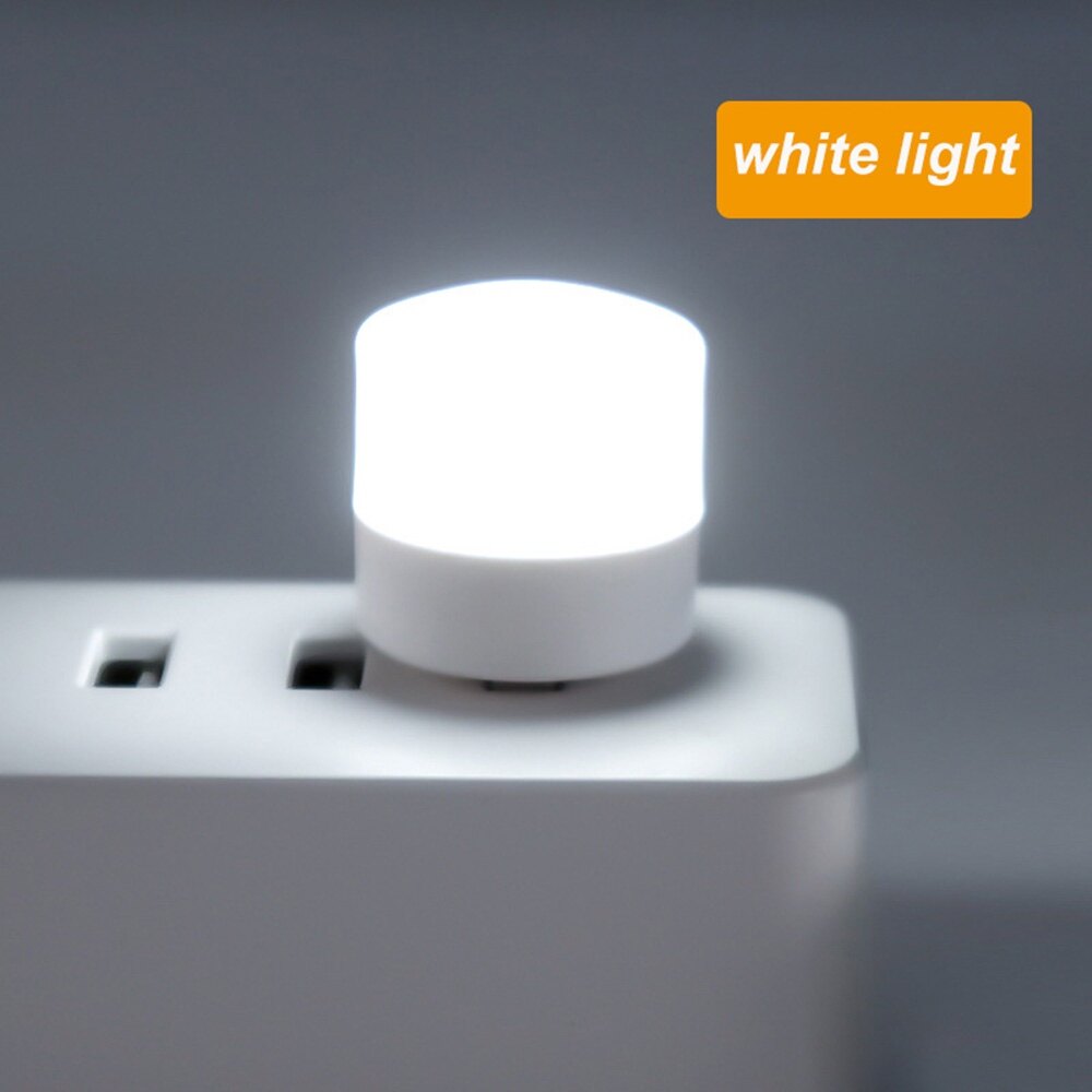 USB Plug Lamp Computer Mobile Power Charging USB Small Book Lamps LED Eye Protection Reading Light Small Round Light Night Light