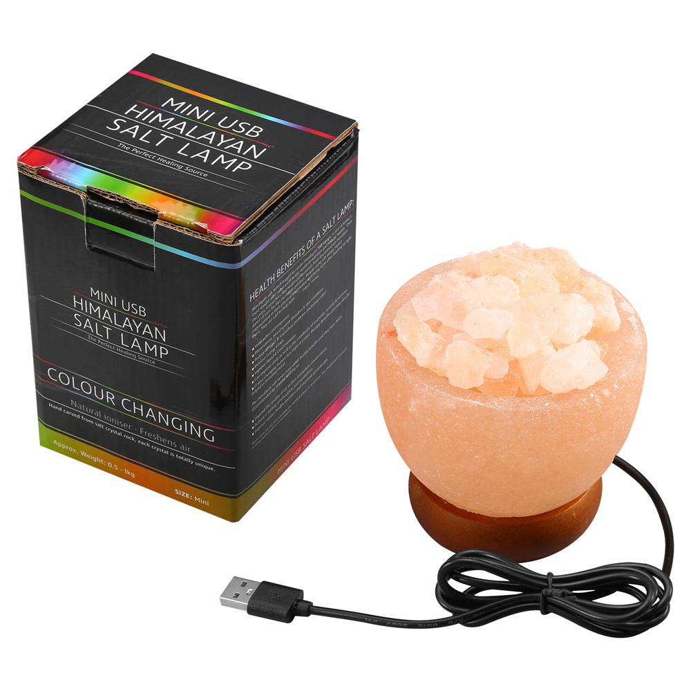 AMIR Himalayan Salt Lamp Set – 2-Pack – Natural Crystal – Hand-Carved – 11.2 Oz – Includes 4 Bulbs (2 Color-Changing) – UL-Approved Plug – Warm Amber Glow – Ideal For Relaxation And Décor