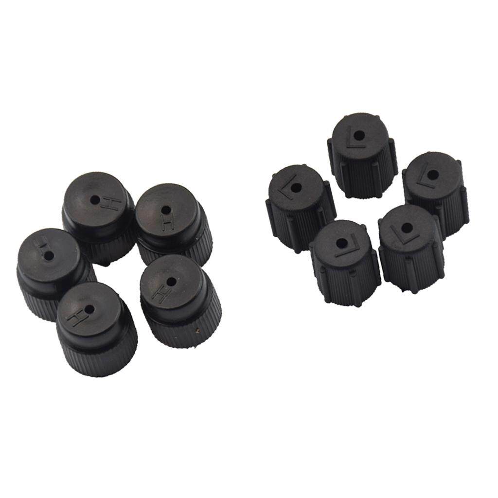 MagiDeal 4 Pieces AC Air Conditioning Service Port R134a Side Air Conditioner Cap 13mm Blue /& 16mm Brown Conversion Kit