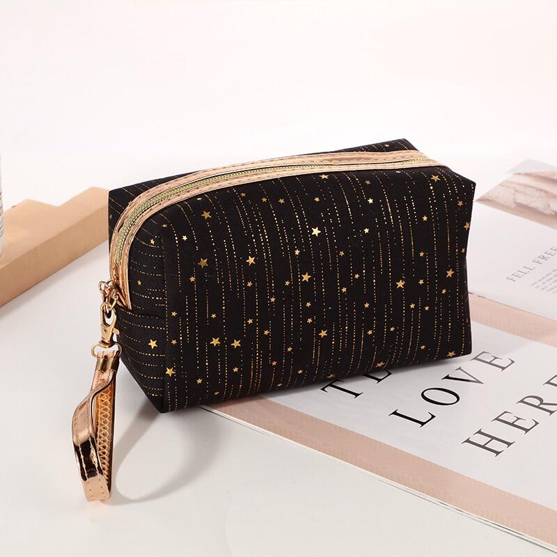 Napkin Cosmetic Bag Women Make Up Bag Bling Stars Pouch Wash Toiletry Bag Travel Ladies Makeup Bag Tampon Holder Organizer Bags
