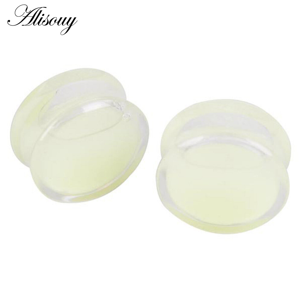 Alisouy 2 PCS Piercing Glow In Dark Acrylic Ear Plugs Tunnel Flesh Expander Plugs and Tunnels Ear Plug Piercing Body Piercing Jewelry
