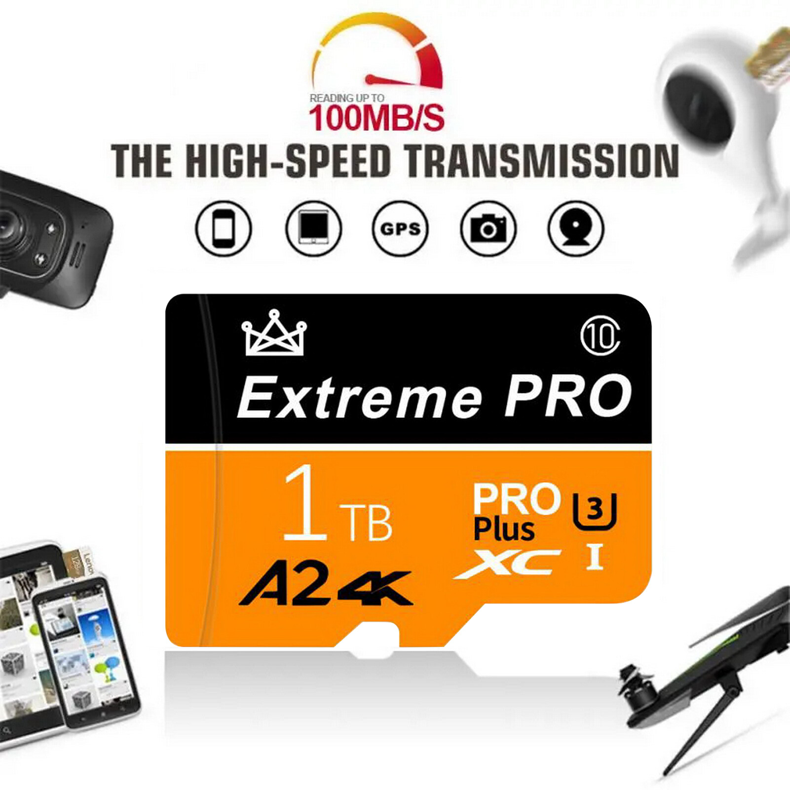 Large Storage High-speed Memory Card High-quality Storage Memory Card High-speed Ultra-thin Sd Cards Up to 2tb Storage Capacity for Camera Laptop Phone Gaming