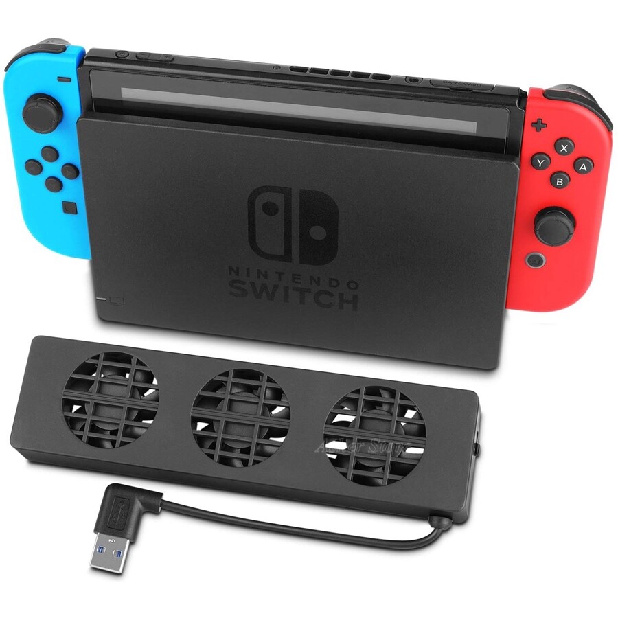 Nintendo Switch Dock Mount Console Cooler Temperature Control Cooling Fan 3 Fans for NS Switch Accessories