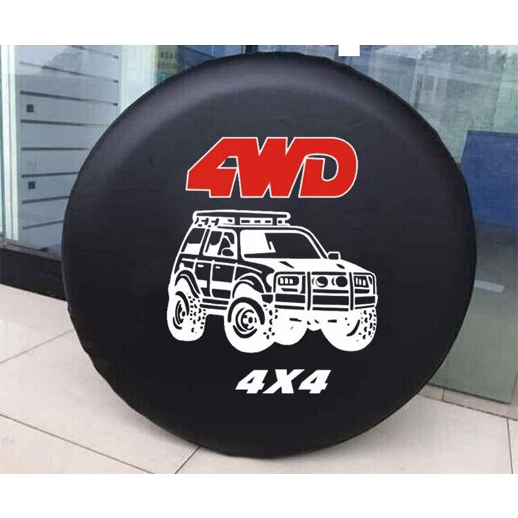 （borongwell） kembara Spaer Tyre Cover Universal Spare Wheel Tire Bag Tyre Soft Cover 4WD Size 28 29 (Diameter 70-75 cm) Car