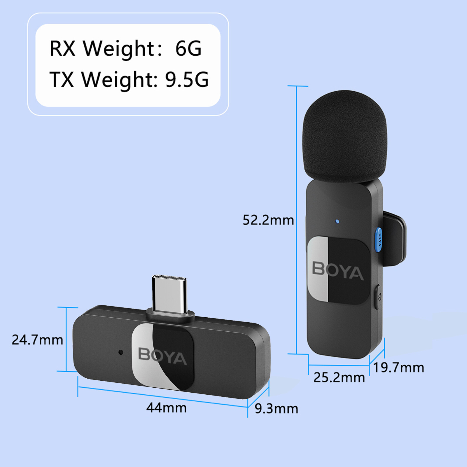 BOYA BY-V10 Hệ Thống Một Kích Hoạt 2.4G Mic-rô Không Dây Kẹp Điện Thoại Micro Đa Hướng Mini Micro Cài Ve Áo Tự Động Ghép Nối Thông Minh Giảm Tiếng Ồn 50M Phạm Vi Truyền Tín Hiệu Thay Thế Cho Huawei Kiểu Samsung-C Điện Thoại Thông Minh Android
