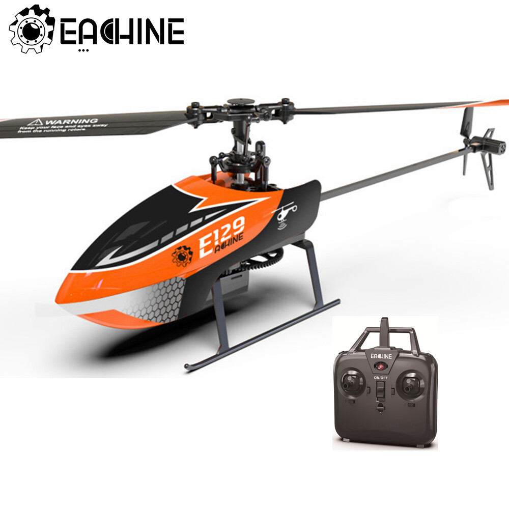 Eachine E129 2.4G 4CH 6-ไจโรแกนความสูงถือโหมด6G Flybarlessเฮลิคอปเตอร์บังคับวิทยุความถี่อาร์ทีเอฟสำหรับBeginner