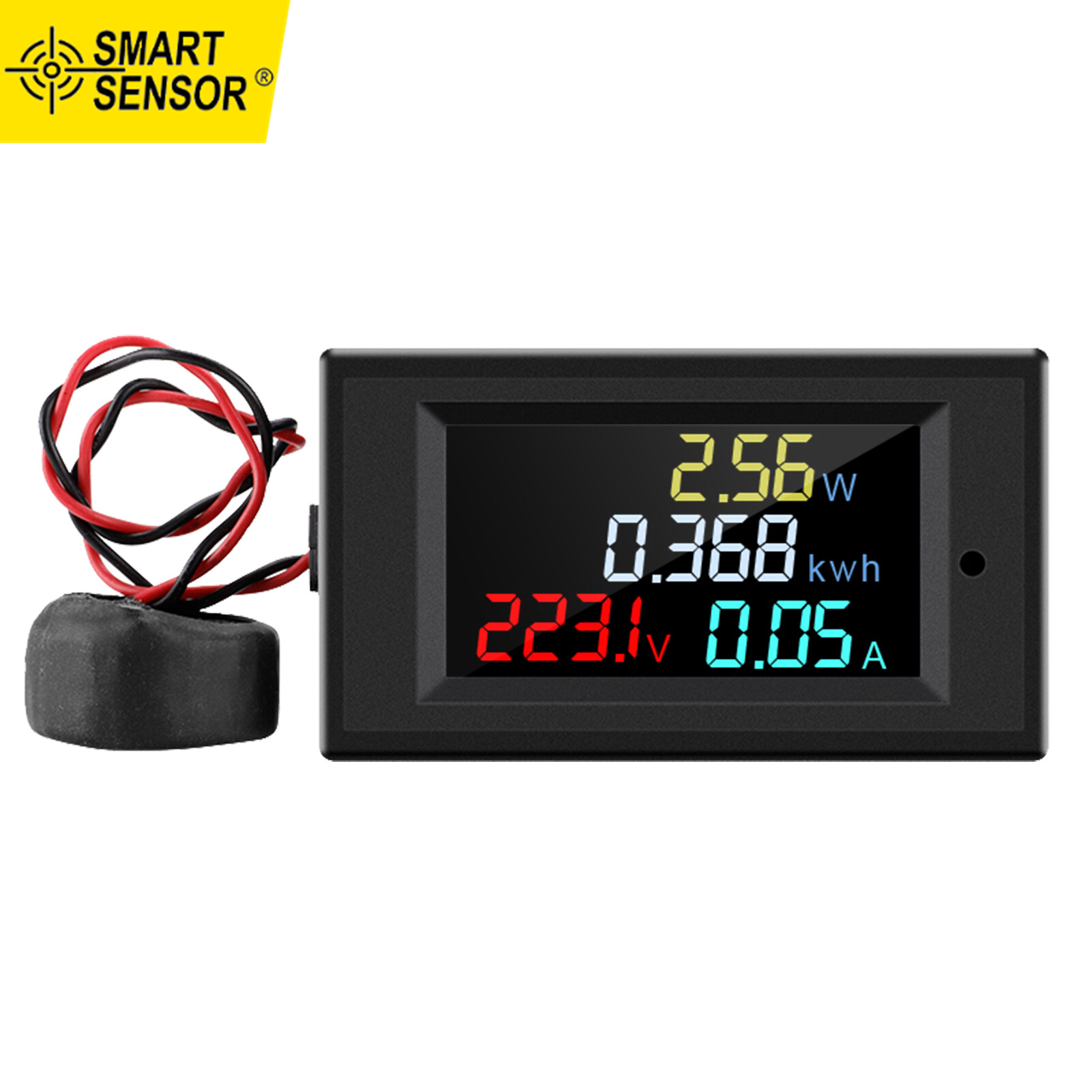 Smart Sensor AC 80300V Voltmeter Digital, Ammeter Warna LCD Tampilan