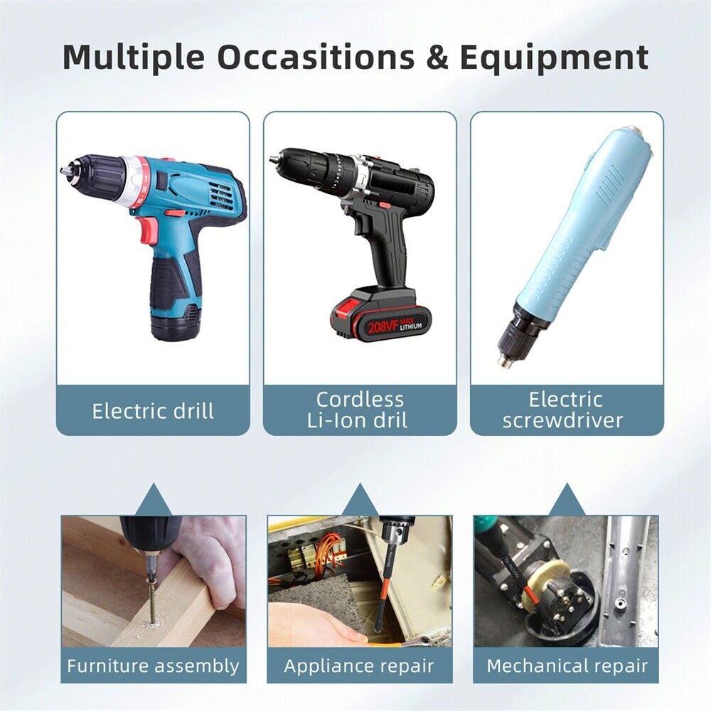 NANMEN Extra Long DIY PH2 Screwdriver Cross Screwdriver Tool Drill Driver Bits Set Impact Drills Electric Hand Drill Impact Rated Screwdriver