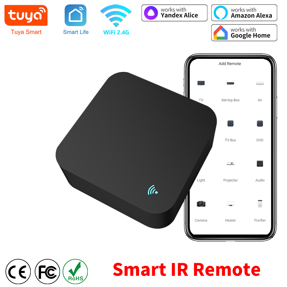 Tuya Smart IR Remote Wifi Universal Remote Control For Air Conditioner TV Work With Alexa Google Home Assistant Yandex Alice Smart Switches