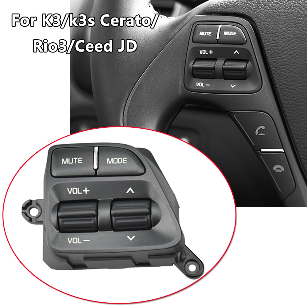 Button Switch For KIA K3 2014-2016 Rio 3 2014-2016 Cerato Classic 2017 Ceed Jd 2012-2014 Stee Wheel Buttons Separate To Sell