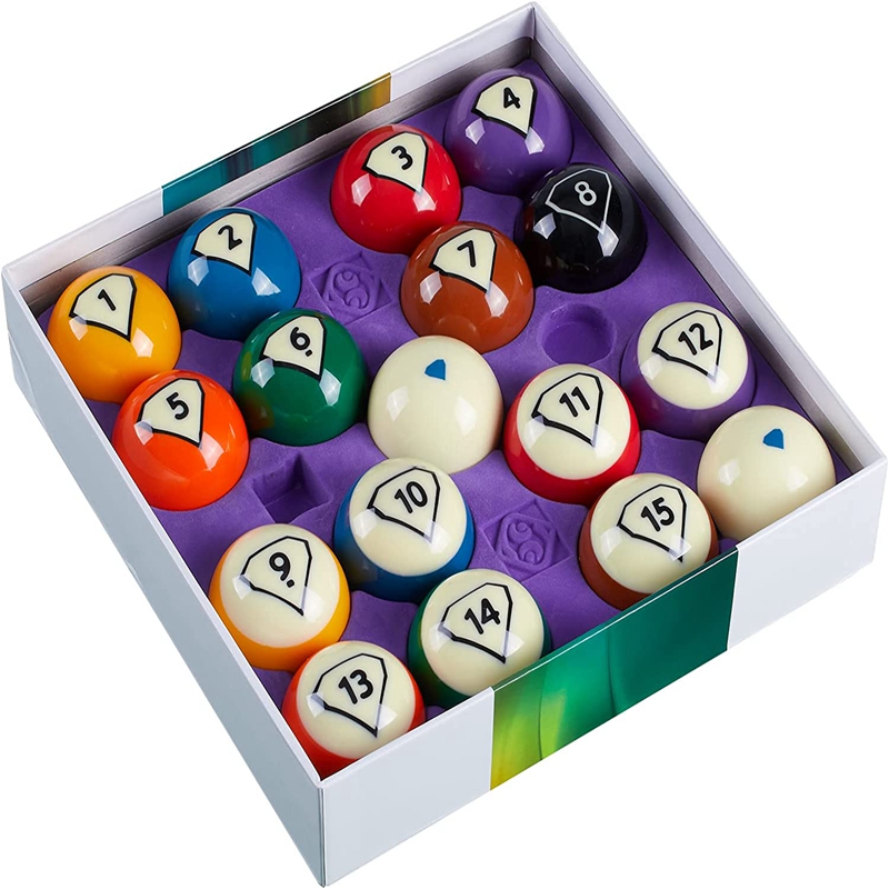 Billiard Balls Pool Table Accessories 2-1/4" Regulation Size 17 Pool Balls Billiard Set