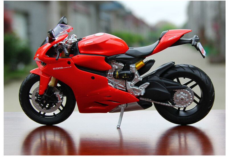 1/12 Ducati 1199 Panigale Diecast Motorcycle Sport Bike Model Red - intl