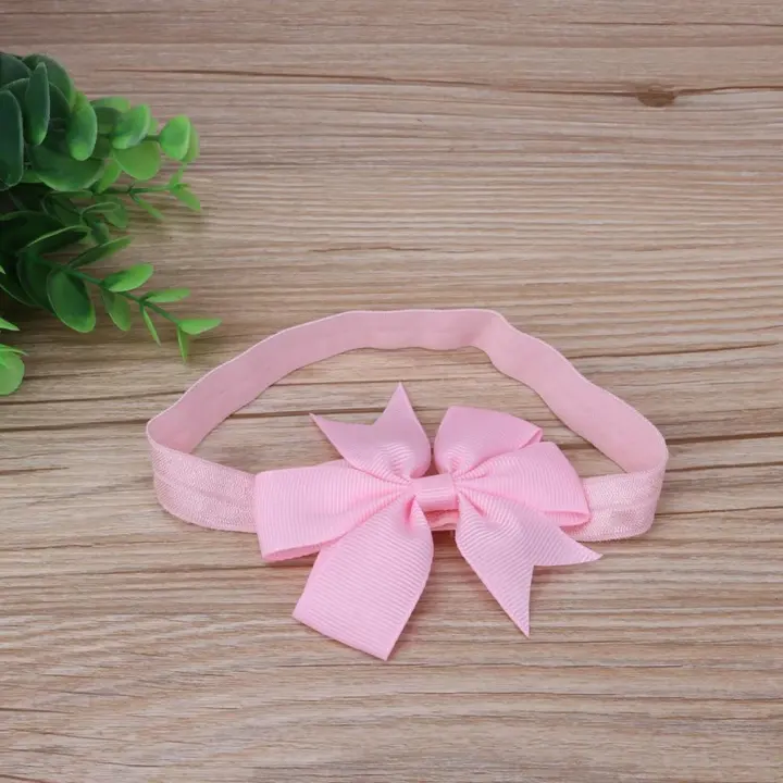 12pcs Baby Head Bands Toddler Girl Swallowtail Bow Elastic Hair