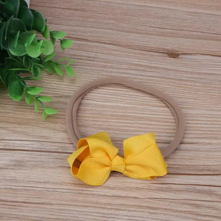12pcs Baby Head Bands Toddler Girl Swallowtail Bow Elastic Hair