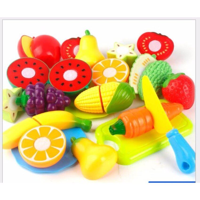 16 pcs Kitchen Fun Cutting Fruits and Vegetables Food Play Toy Set for Kids Children