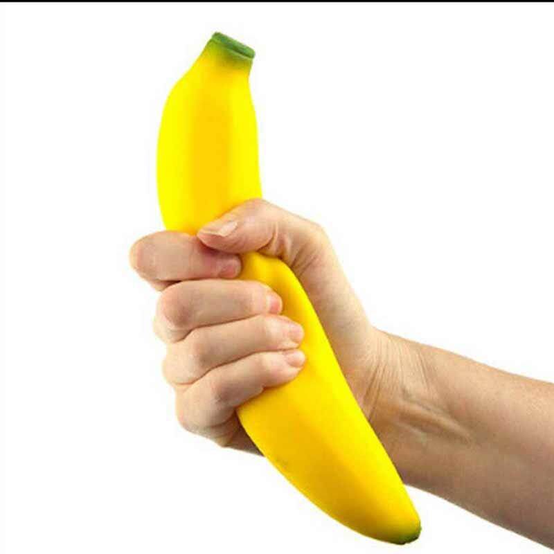 18CM Squishy Banana Straps Decorations Fake Food Collectible Toys - intl